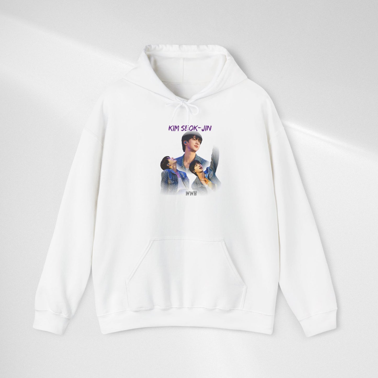 JIN Graphic Hoodie — Artistic Three-Image Portrait Design