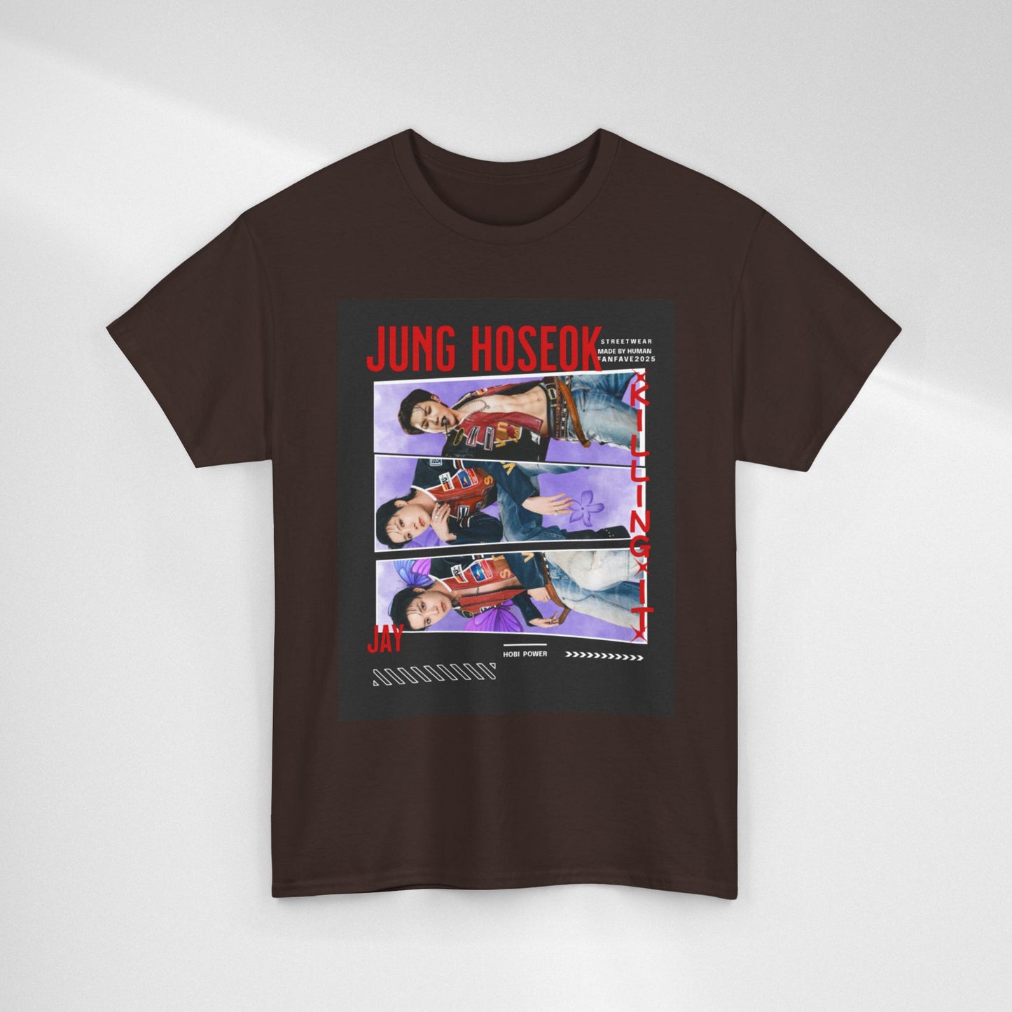 Jung Hoseok Photo Collage Tee — Retro K-Pop Fan Shirt