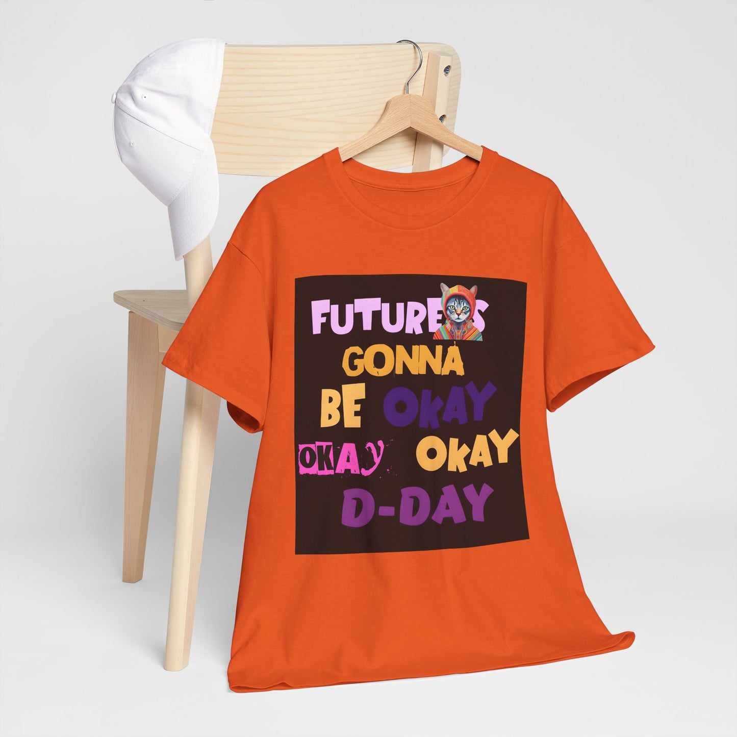 Future's Gonna Be Okay D-Day T-Shirt — Positive Retro Graphic Tee