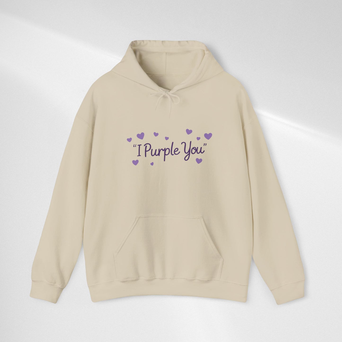 I Purple You Hoodie — Cute Purple Heart Love Pullover