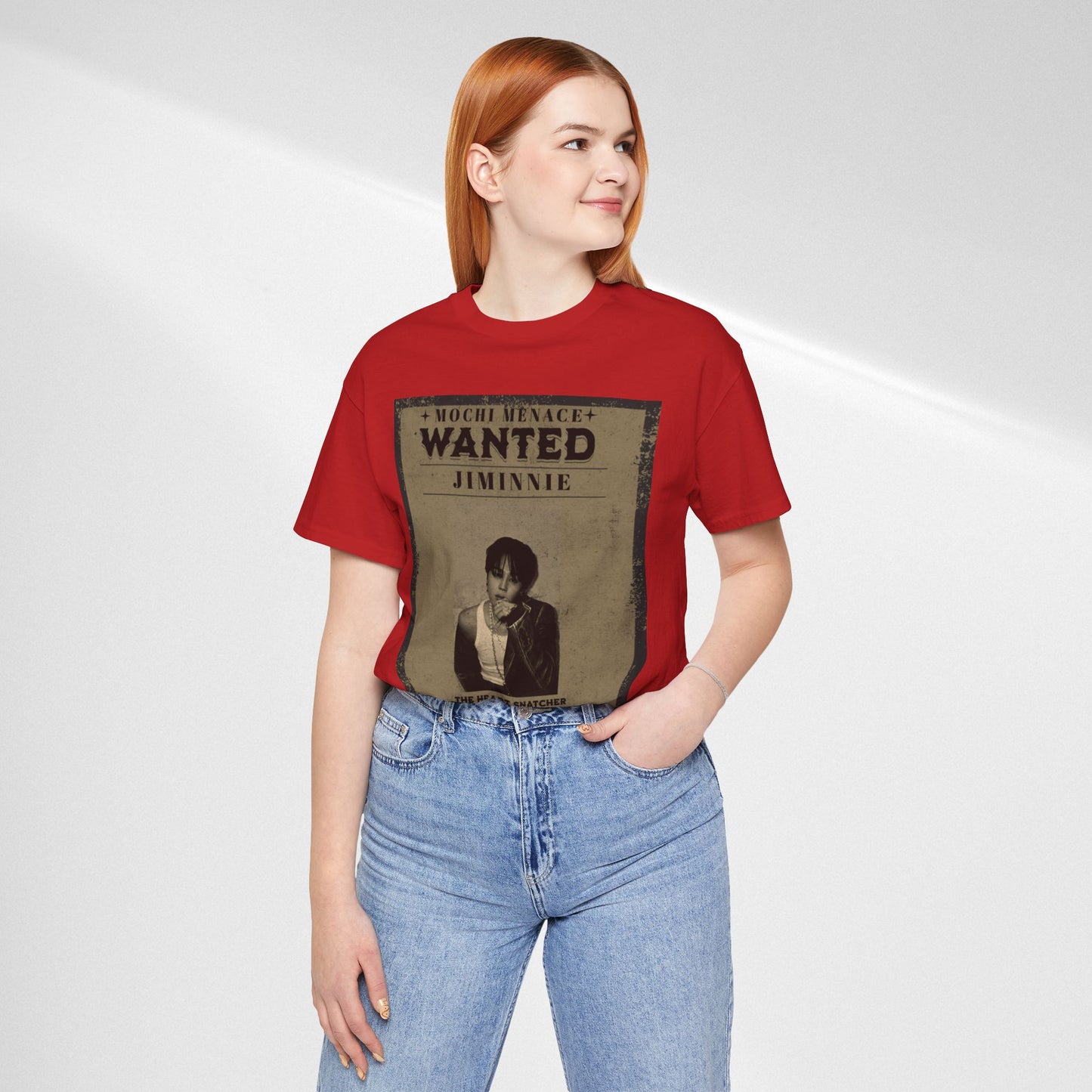 JIMIN Wanted Poster Graphic Tee — 'Mischief Menace' Vintage Style