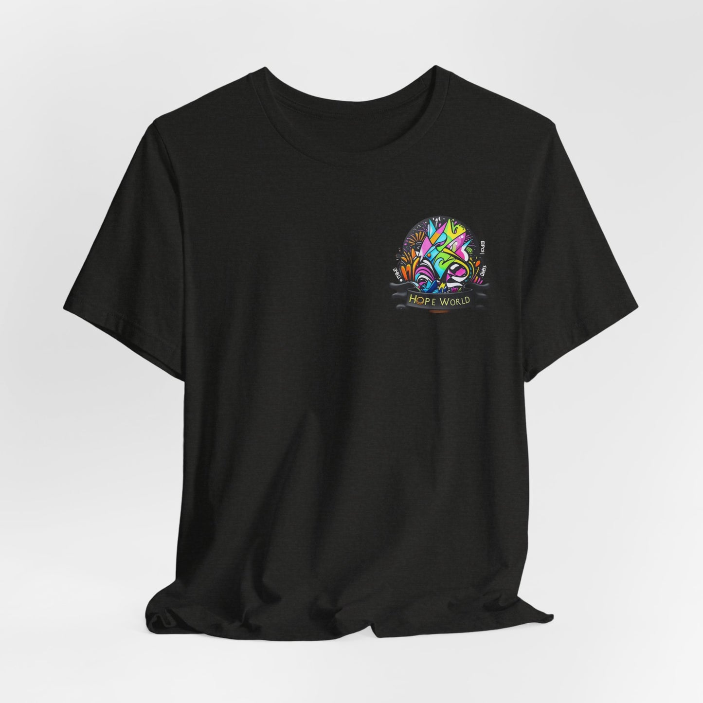 Hope World Graphic Tee — Colorful Graffiti BTS-Inspired Shirt
