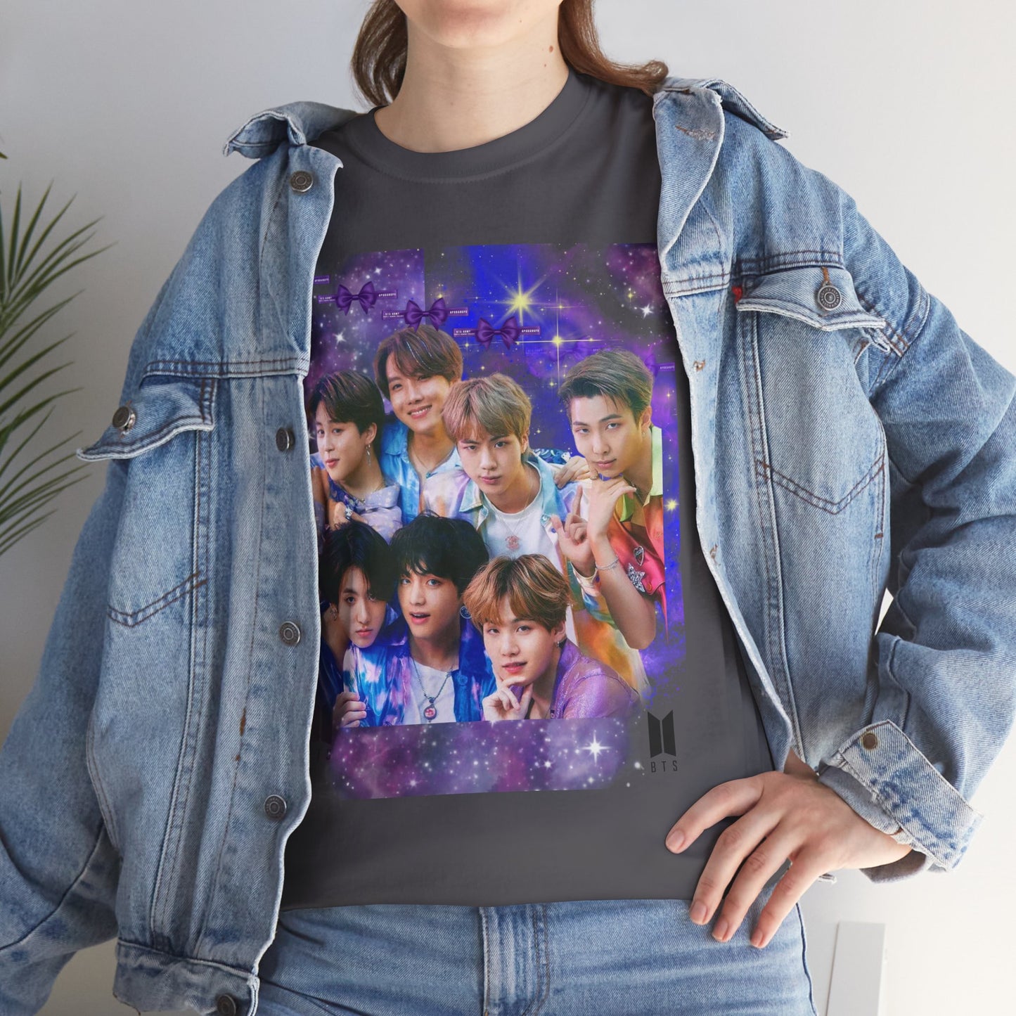 BTS Collage Tee — Purple Dream Photo Graphic T-Shirt