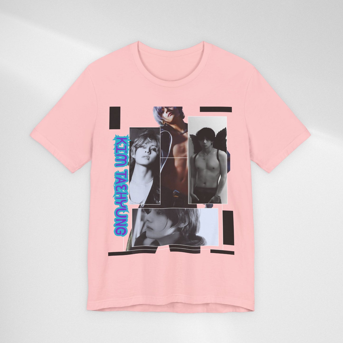 TAE Photo Collage Graphic Tee — Retro Black & White Portraits