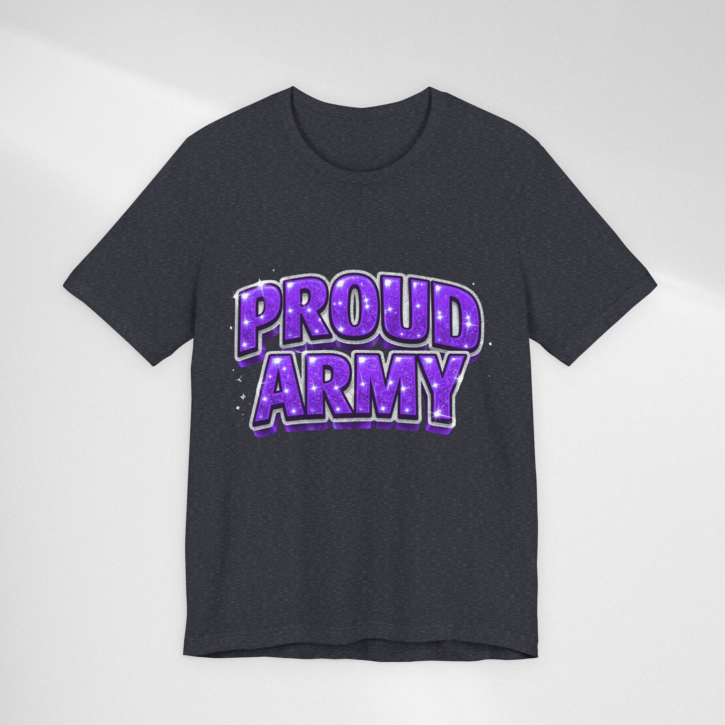 Proud Army T-Shirt — Bold Purple BTS Support Tee
