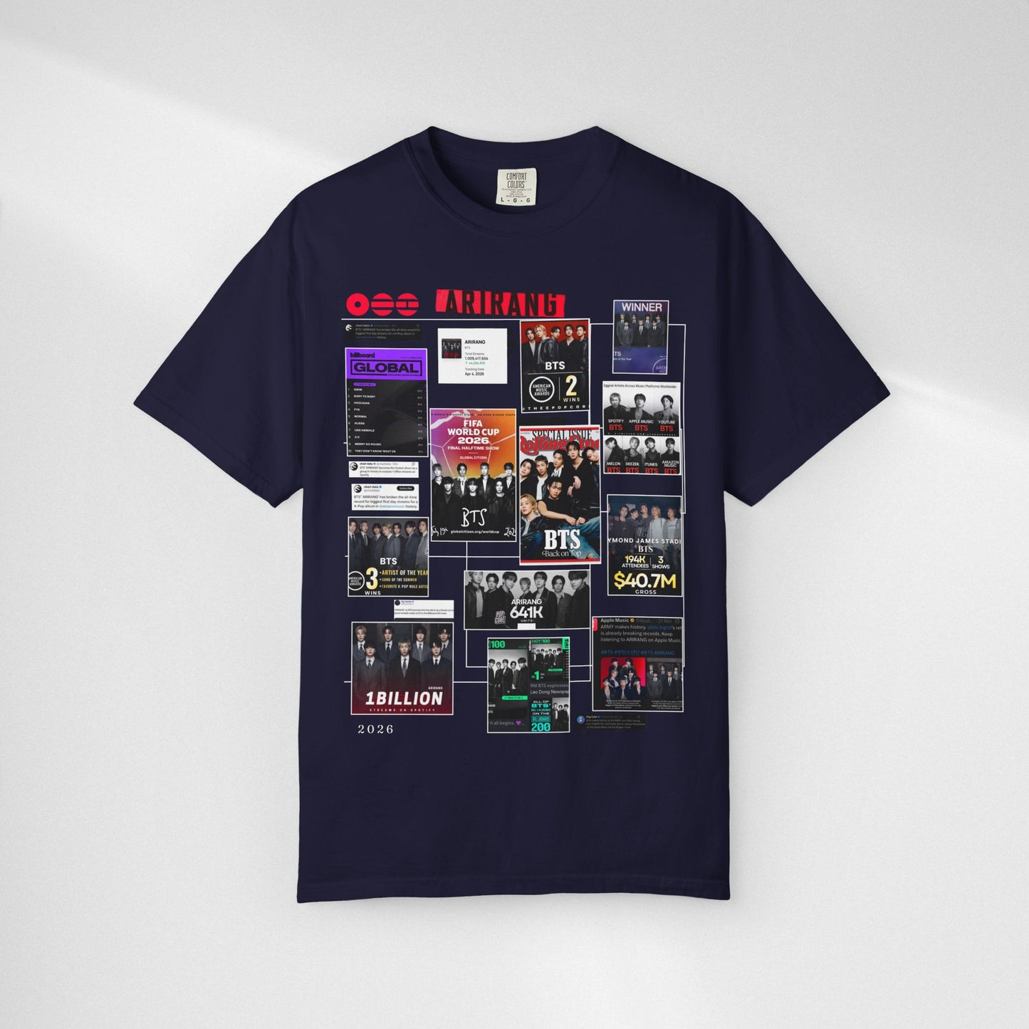 BTS  ARIRANG Collage Graphic T-Shirt — K-Pop Fan Tribute Tee