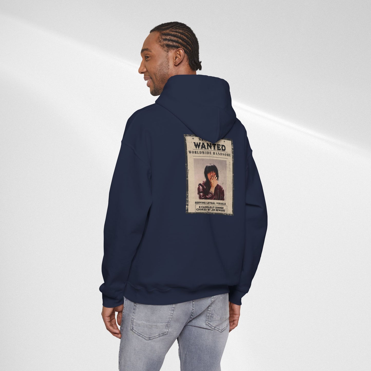 Jin Hoodie — "WANTED" Vintage Photo Poster Graphic Hoodie