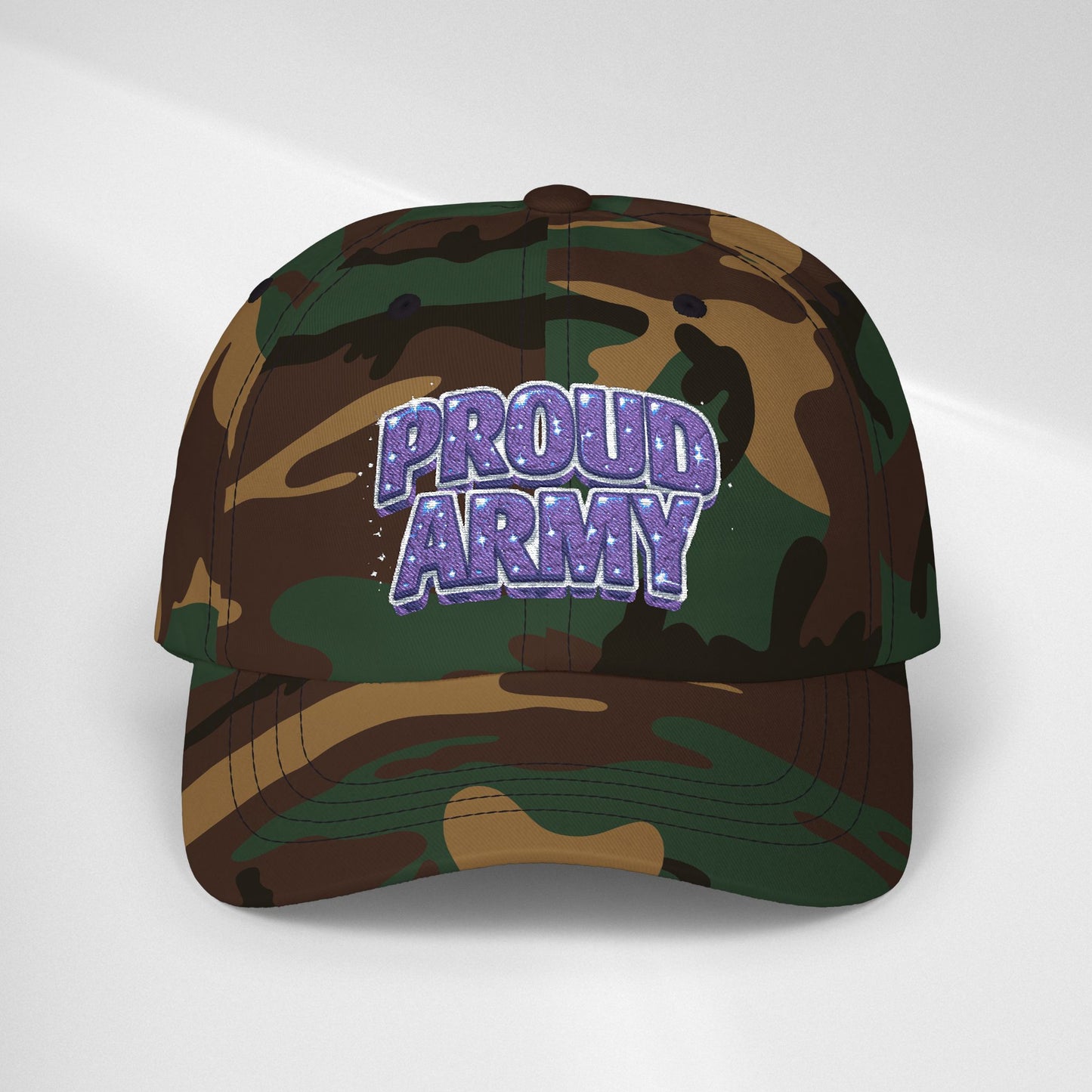 Dad Cap — "Proud Army" Embroidered Baseball Hat
