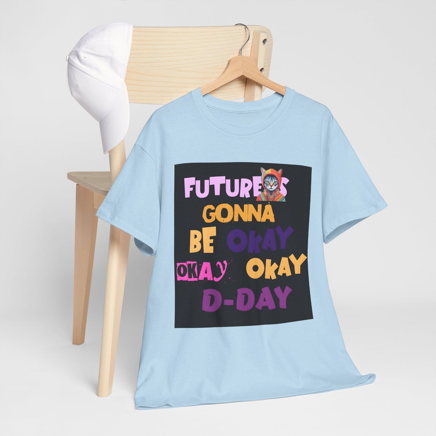 Future's Gonna Be Okay D-Day T-Shirt — Positive Retro Graphic Tee