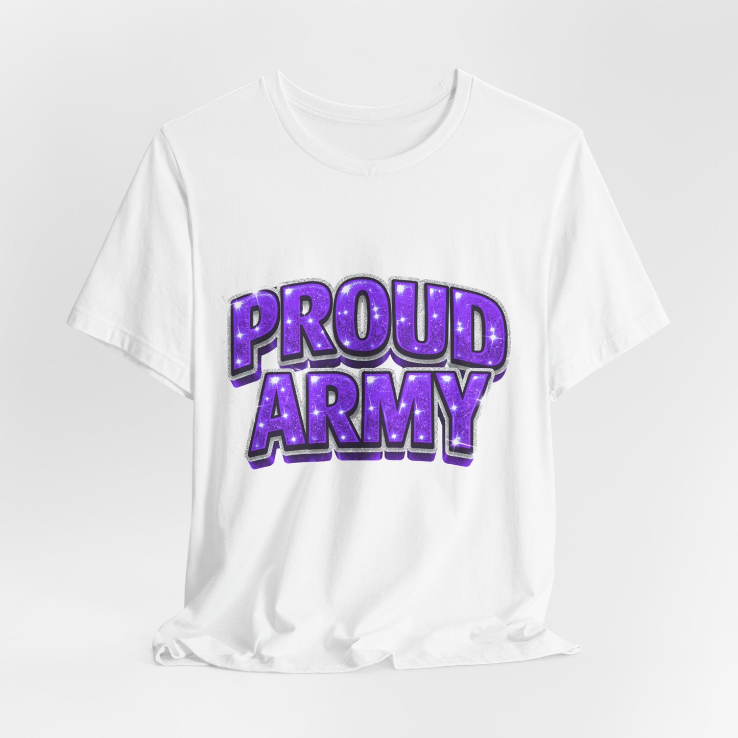 Proud Army T-Shirt — Bold Purple BTS Support Tee