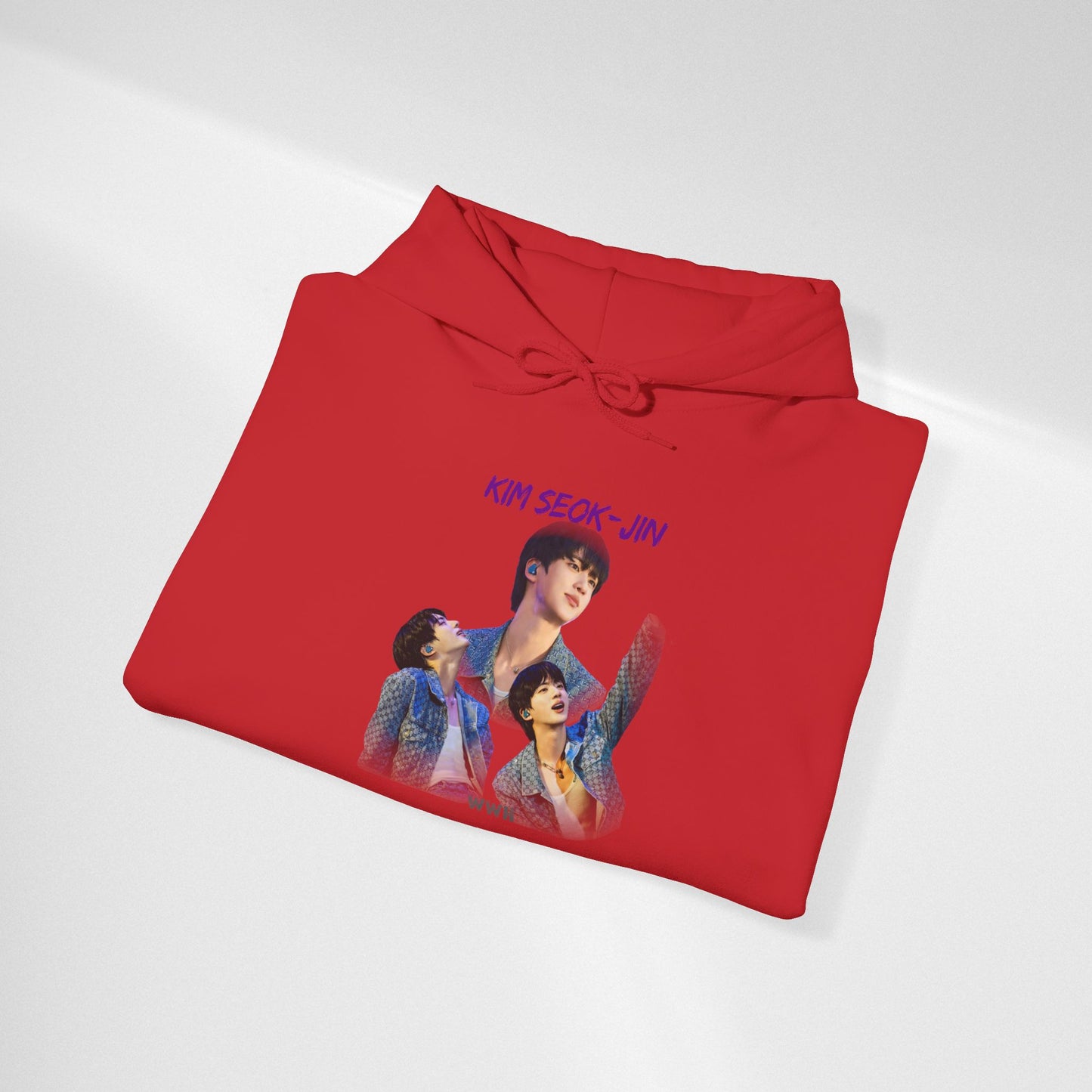 JIN Graphic Hoodie — Artistic Three-Image Portrait Design