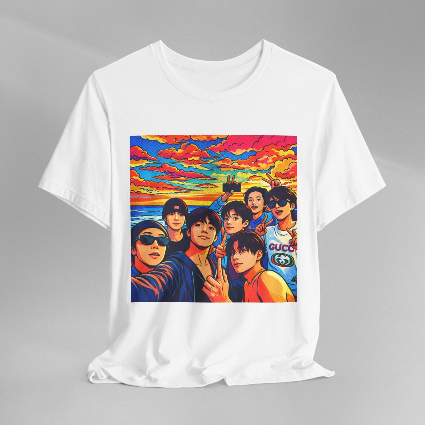 BTS Vibrant Sunset Group Portrait Tee