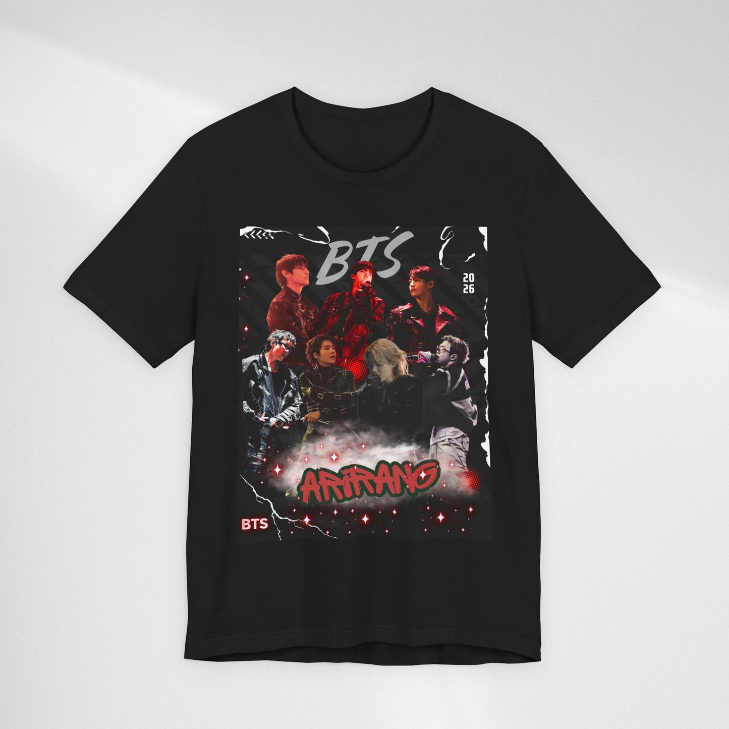 BTS ARIRANG Band Graphic Tee — 'BTS ARMY' Retro Concert Poster Shirt