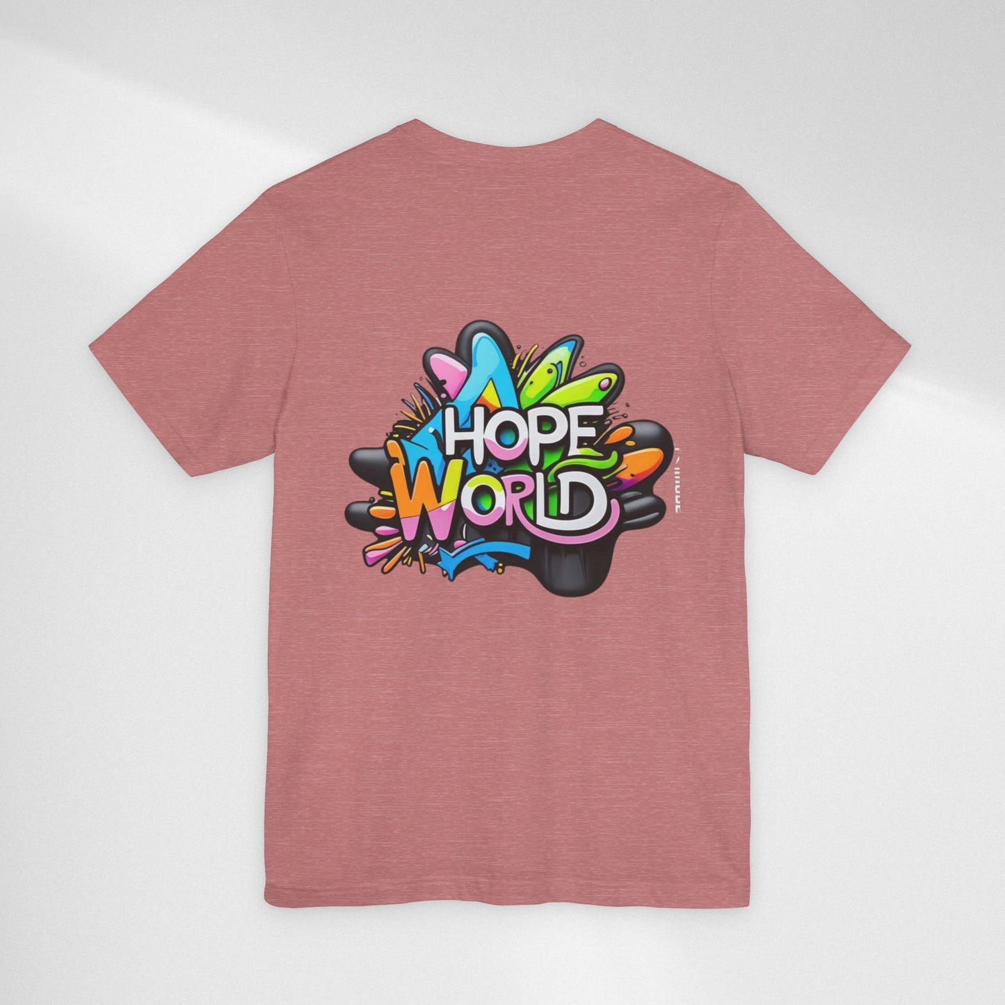 Hope World Graphic Tee — Colorful Graffiti BTS-Inspired Shirt