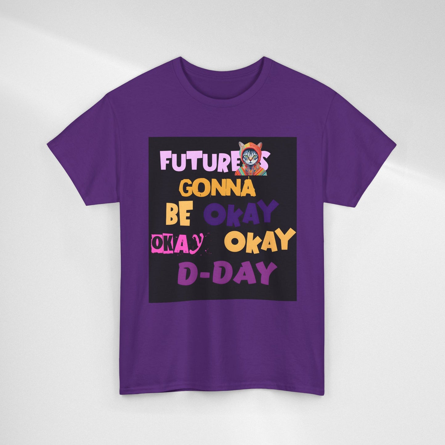 Future's Gonna Be Okay D-Day T-Shirt — Positive Retro Graphic Tee