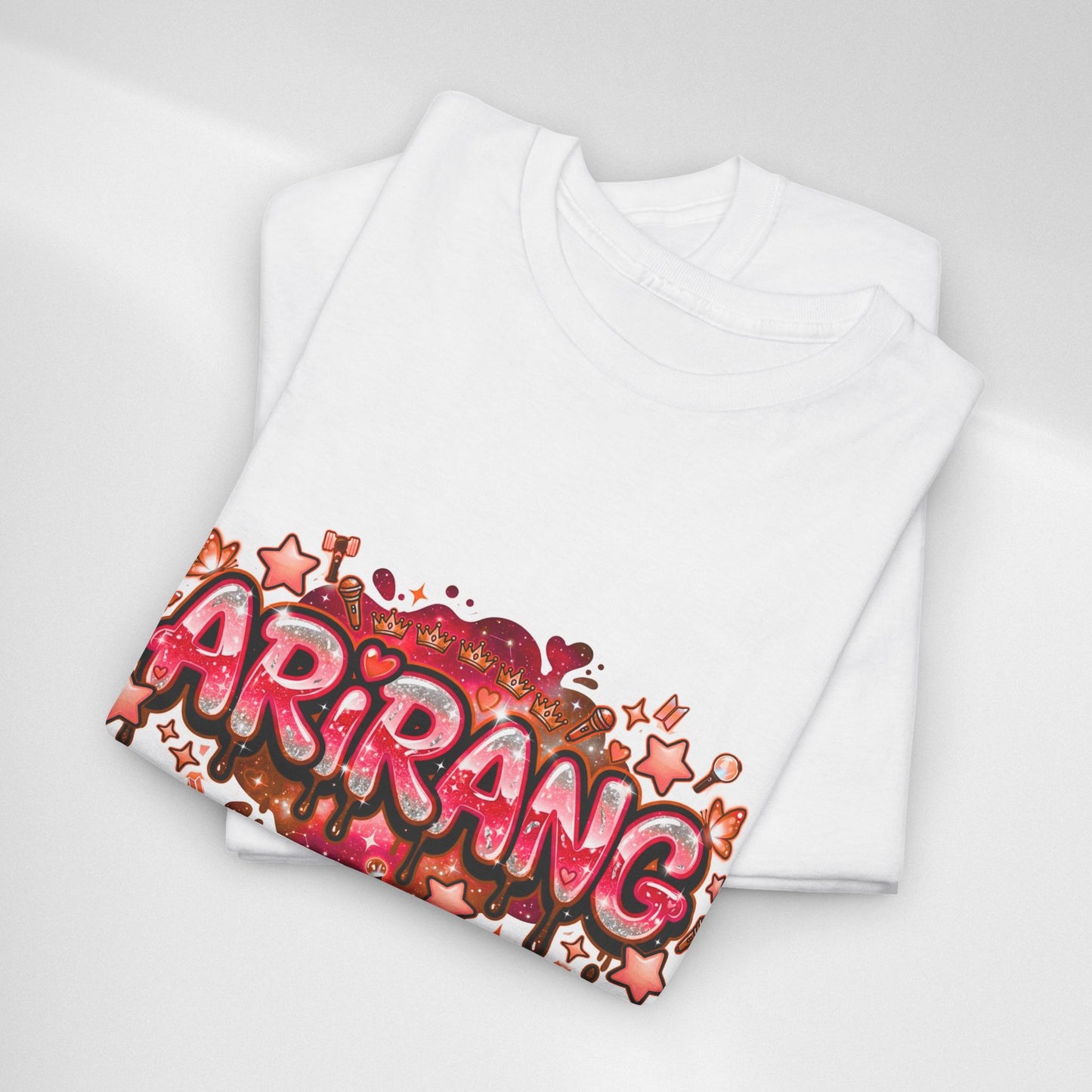 BTS Arirang Floral Graphic Tee - Korean Music Tribute Shirt