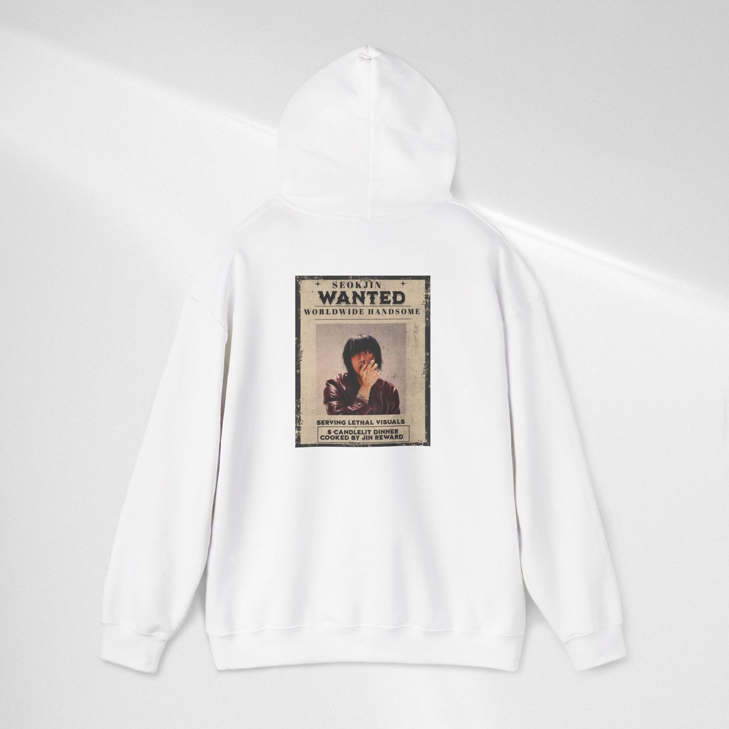Jin Hoodie — "WANTED" Vintage Photo Poster Graphic Hoodie