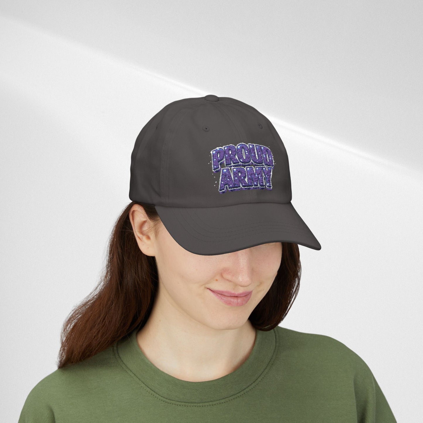 Dad Cap — "Proud Army" Embroidered Baseball Hat