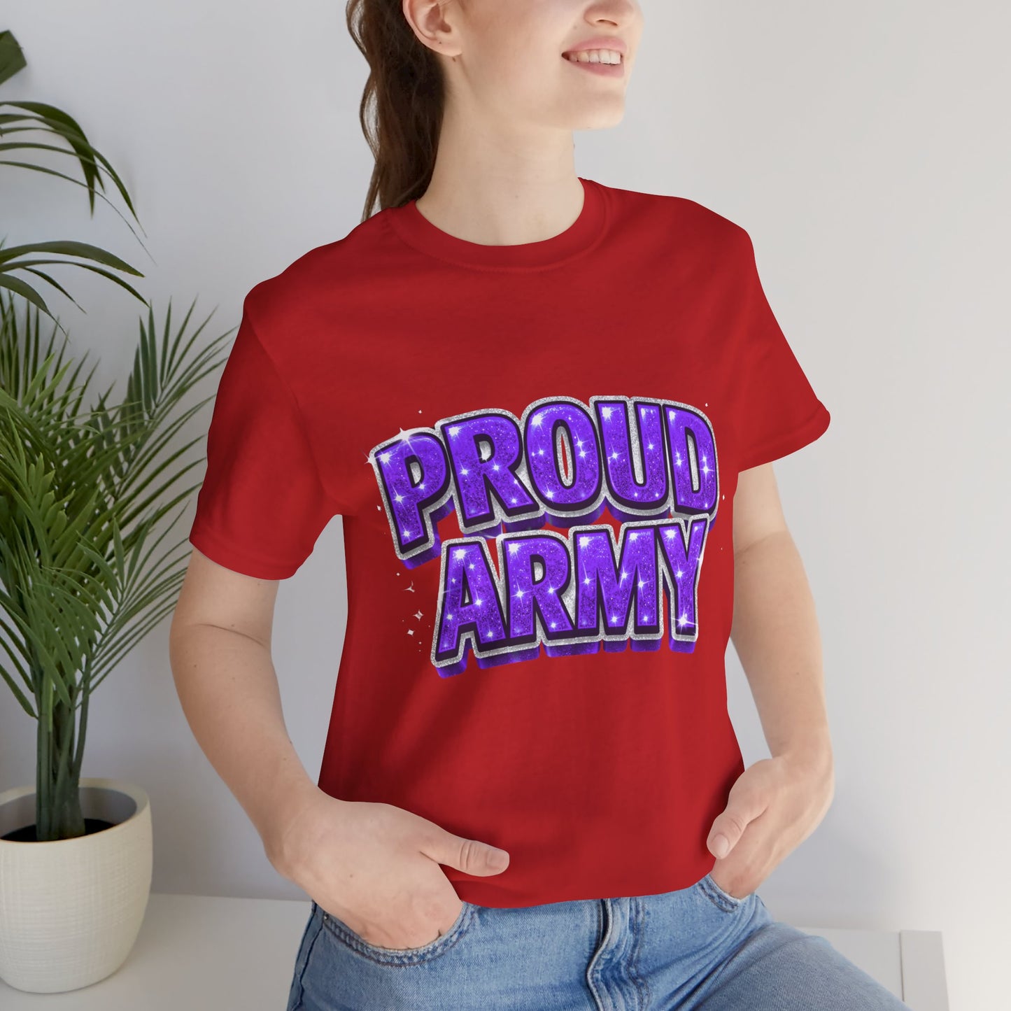 Proud Army T-Shirt — Bold Purple BTS Support Tee