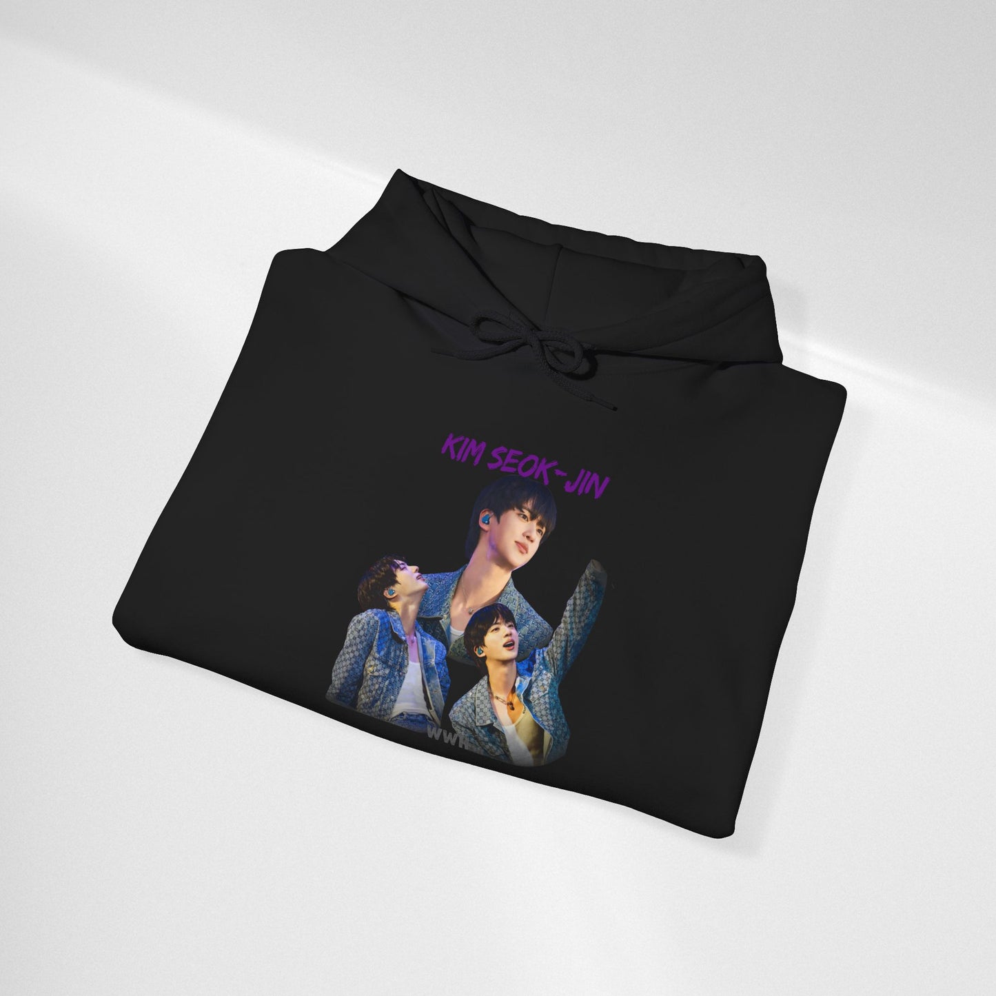 JIN Graphic Hoodie — Artistic Three-Image Portrait Design