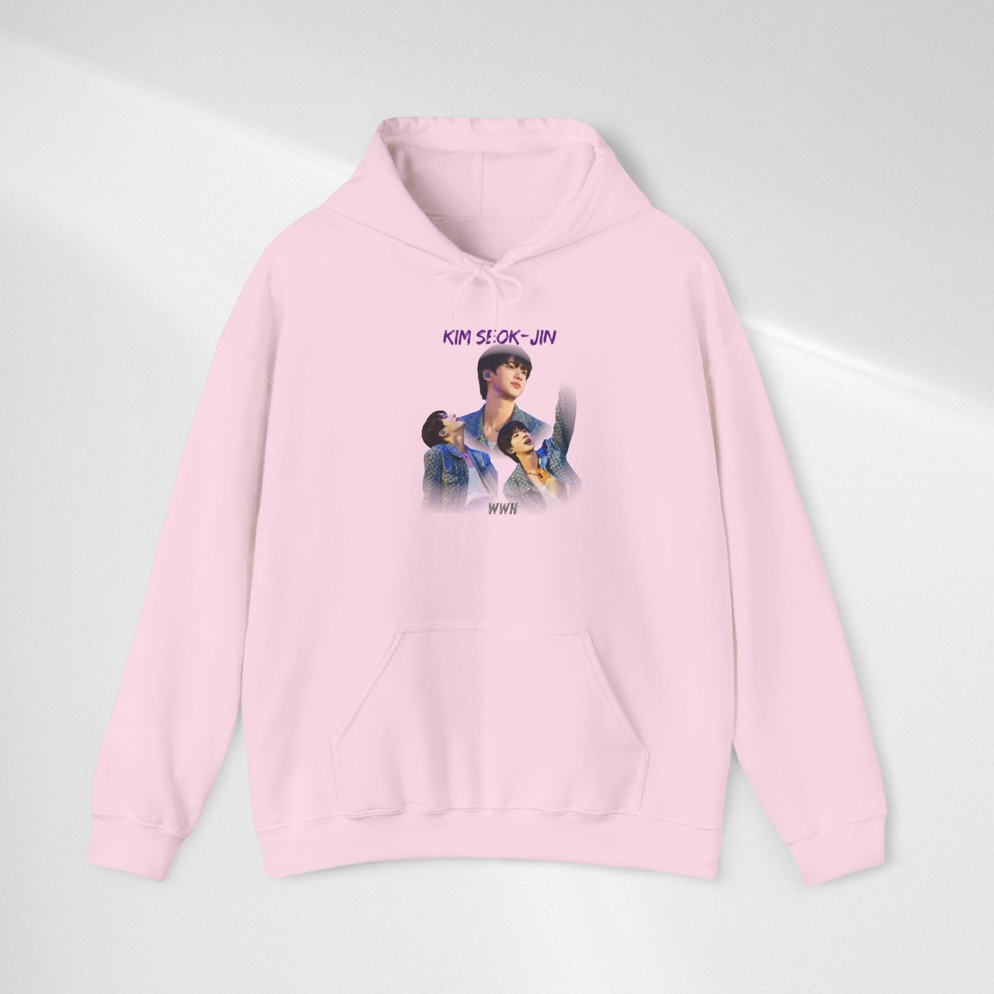 JIN Graphic Hoodie — Artistic Three-Image Portrait Design