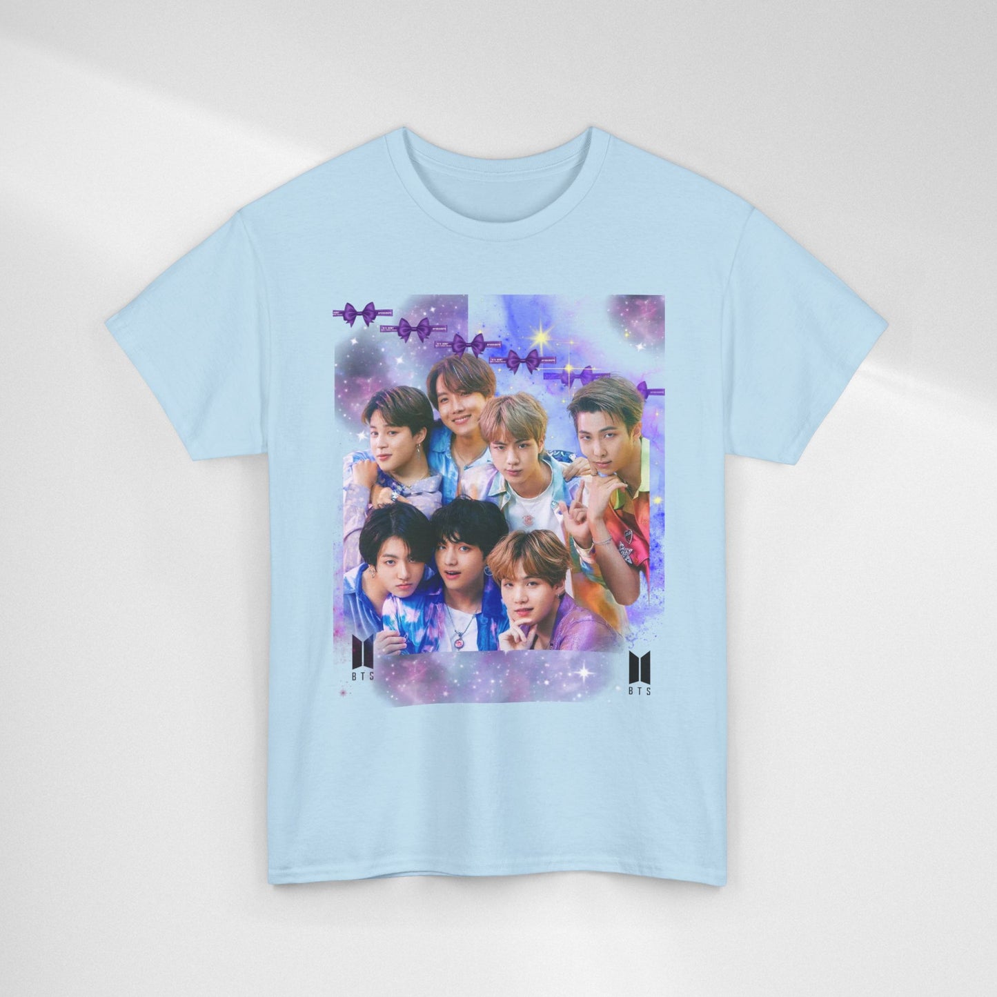 BTS Collage Tee — Purple Dream Photo Graphic T-Shirt