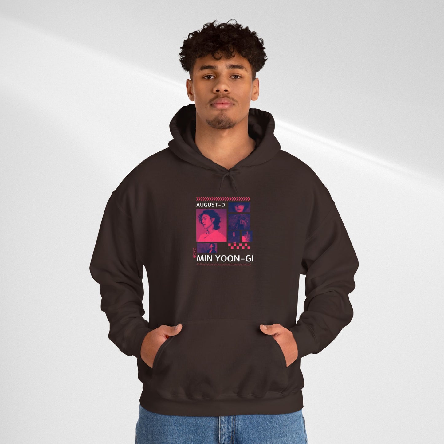 Min Yoon-gi Photo Grid Hoodie — K-Pop Retro Tour Aesthetic