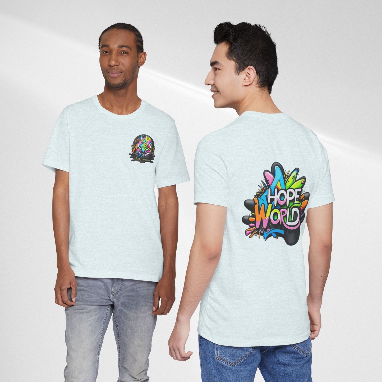 Hope World Graphic Tee — Colorful Graffiti BTS-Inspired Shirt
