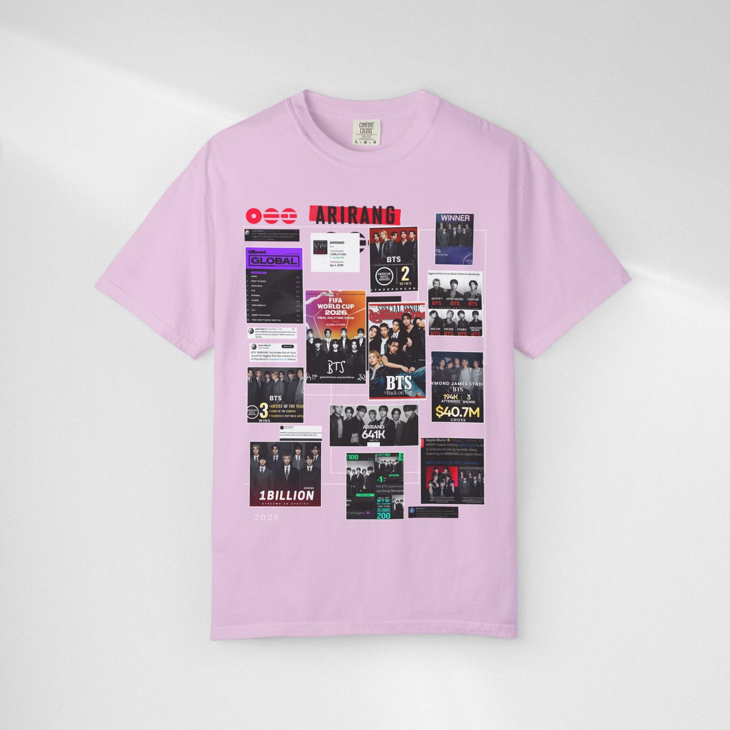 BTS  ARIRANG Collage Graphic T-Shirt — K-Pop Fan Tribute Tee