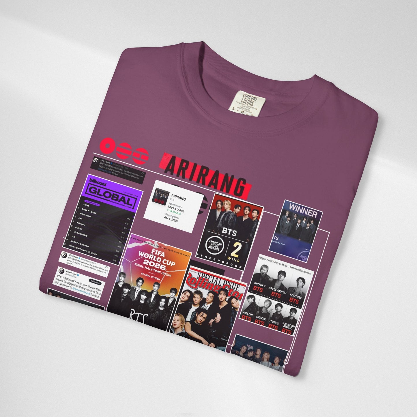 BTS  ARIRANG Collage Graphic T-Shirt — K-Pop Fan Tribute Tee