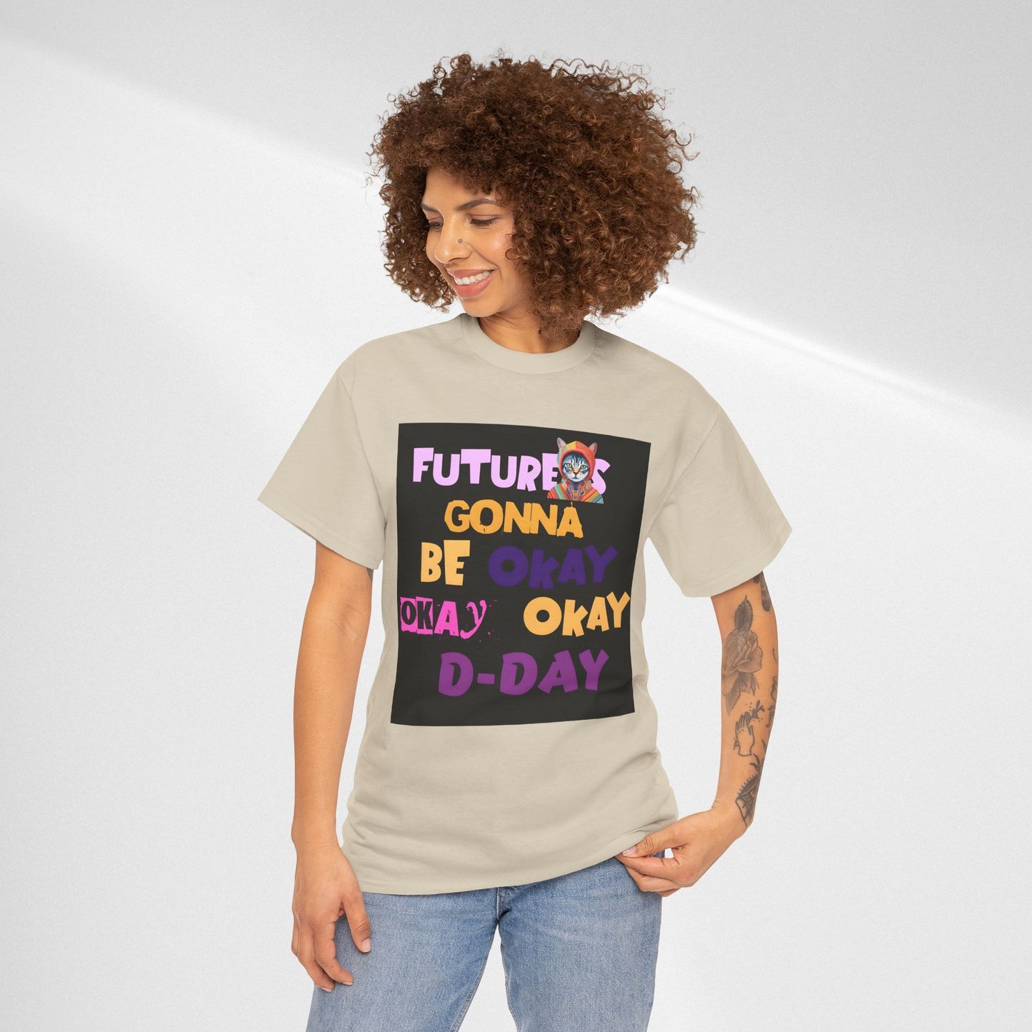 Future's Gonna Be Okay D-Day T-Shirt — Positive Retro Graphic Tee