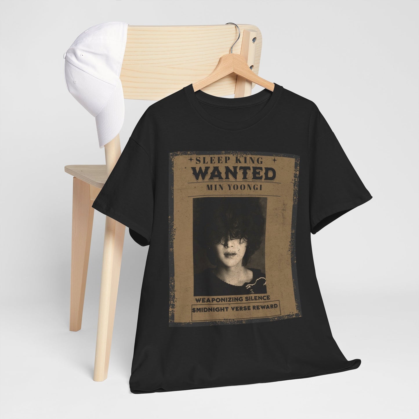 Suga Vintage “Sleeping Wanted” Retro Poster T-Shirt