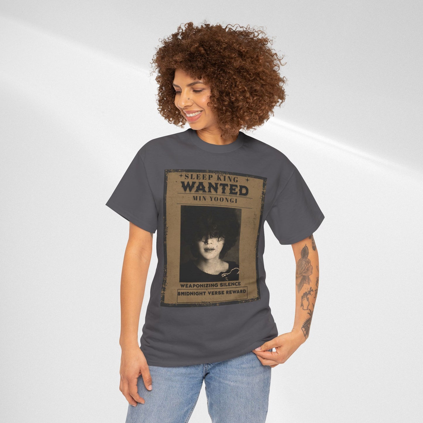 Suga Vintage “Sleeping Wanted” Retro Poster T-Shirt
