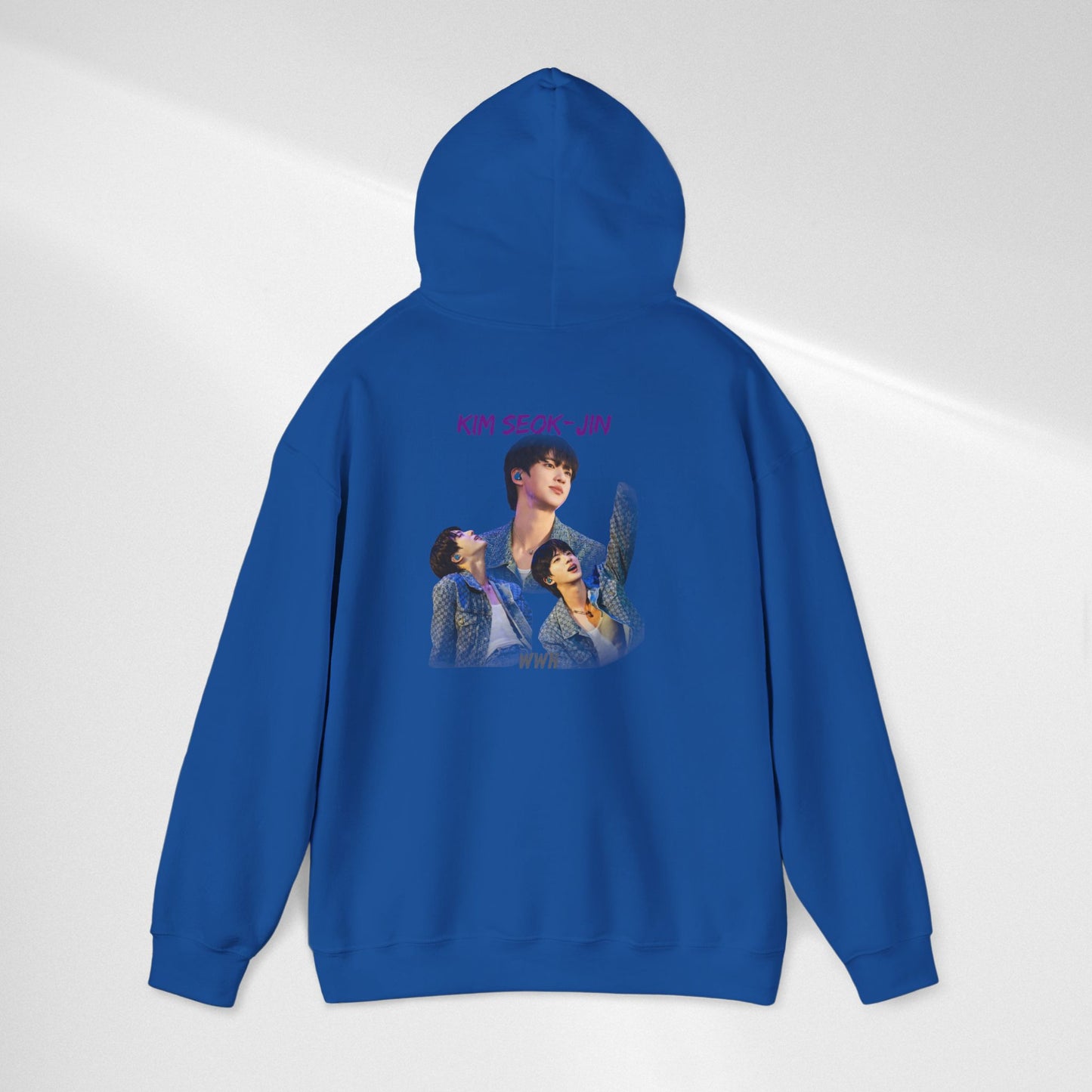 JIN Graphic Hoodie — Artistic Three-Image Portrait Design