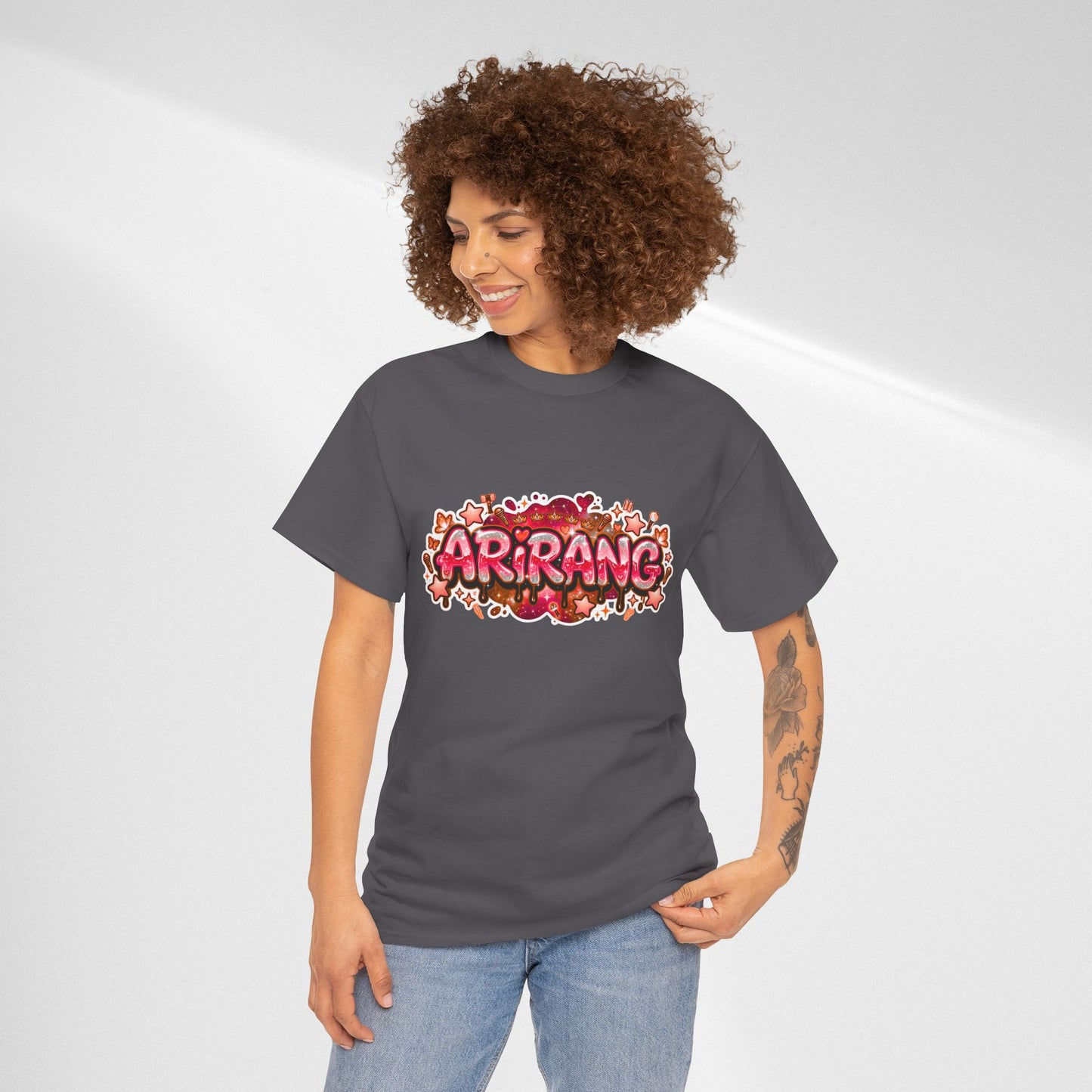 BTS Arirang Floral Graphic Tee - Korean Music Tribute Shirt