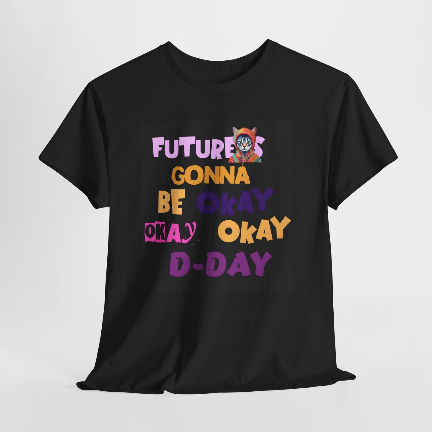 Future's Gonna Be Okay D-Day T-Shirt — Positive Retro Graphic Tee