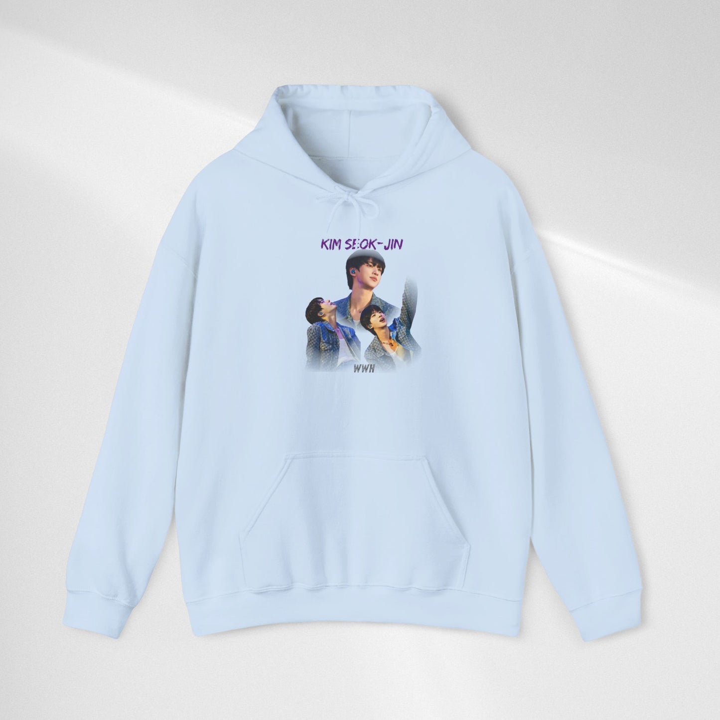 JIN Graphic Hoodie — Artistic Three-Image Portrait Design