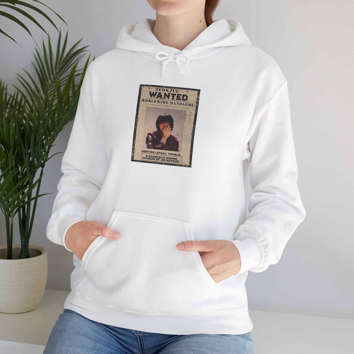 Jin Hoodie — "WANTED" Vintage Photo Poster Graphic Hoodie