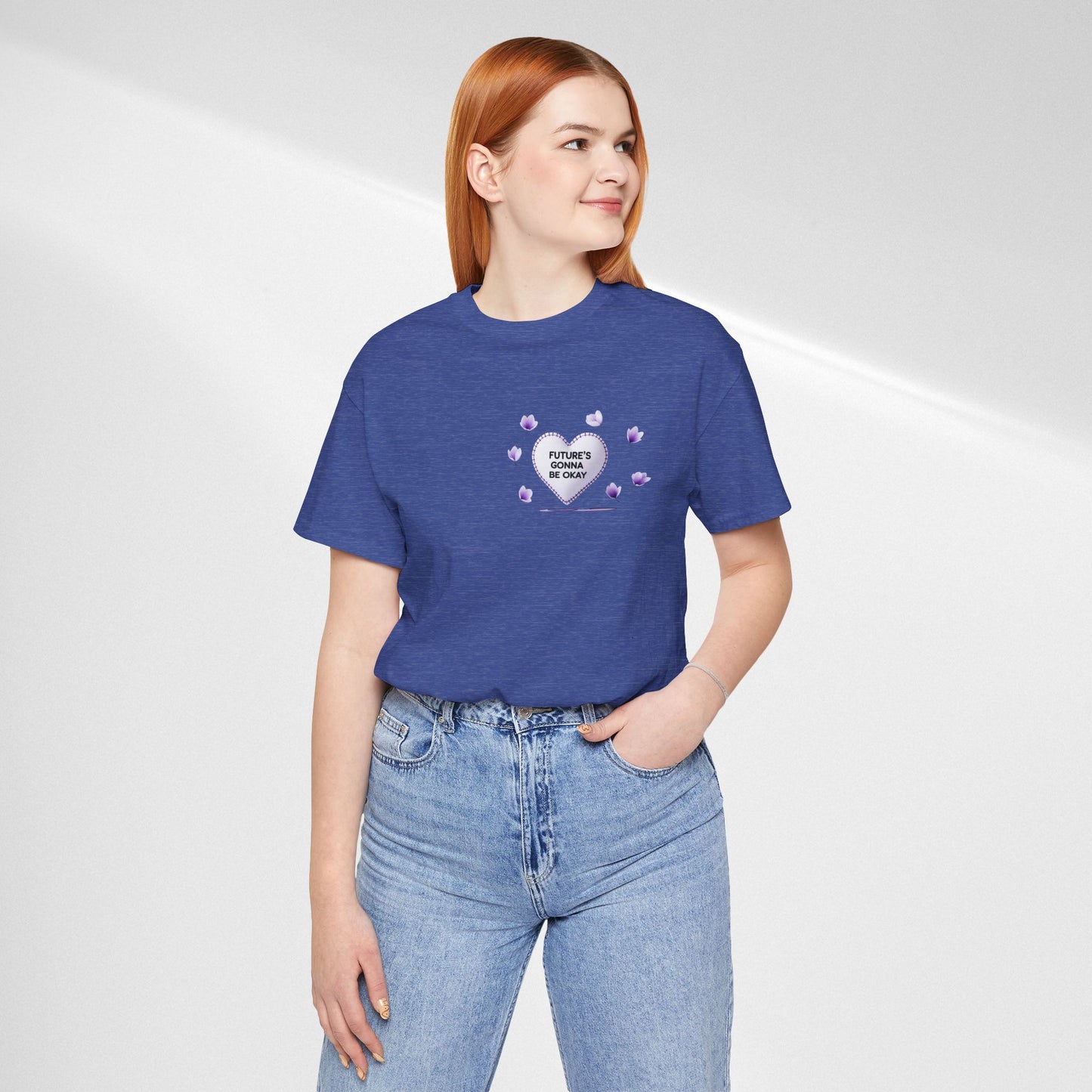 Future's Gonna Be Okay T-Shirt — Purple Heart Positive Graphic Tee