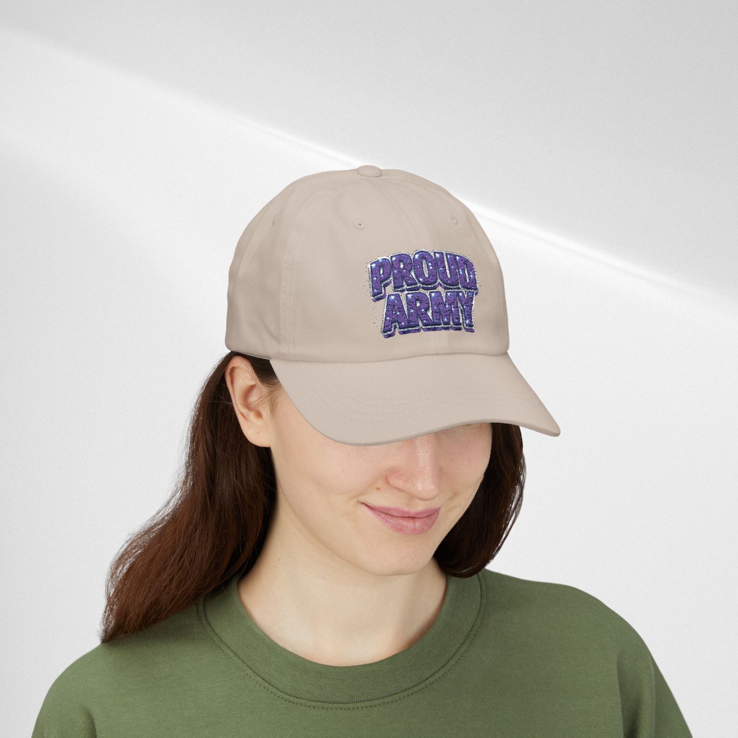 Dad Cap — "Proud Army" Embroidered Baseball Hat