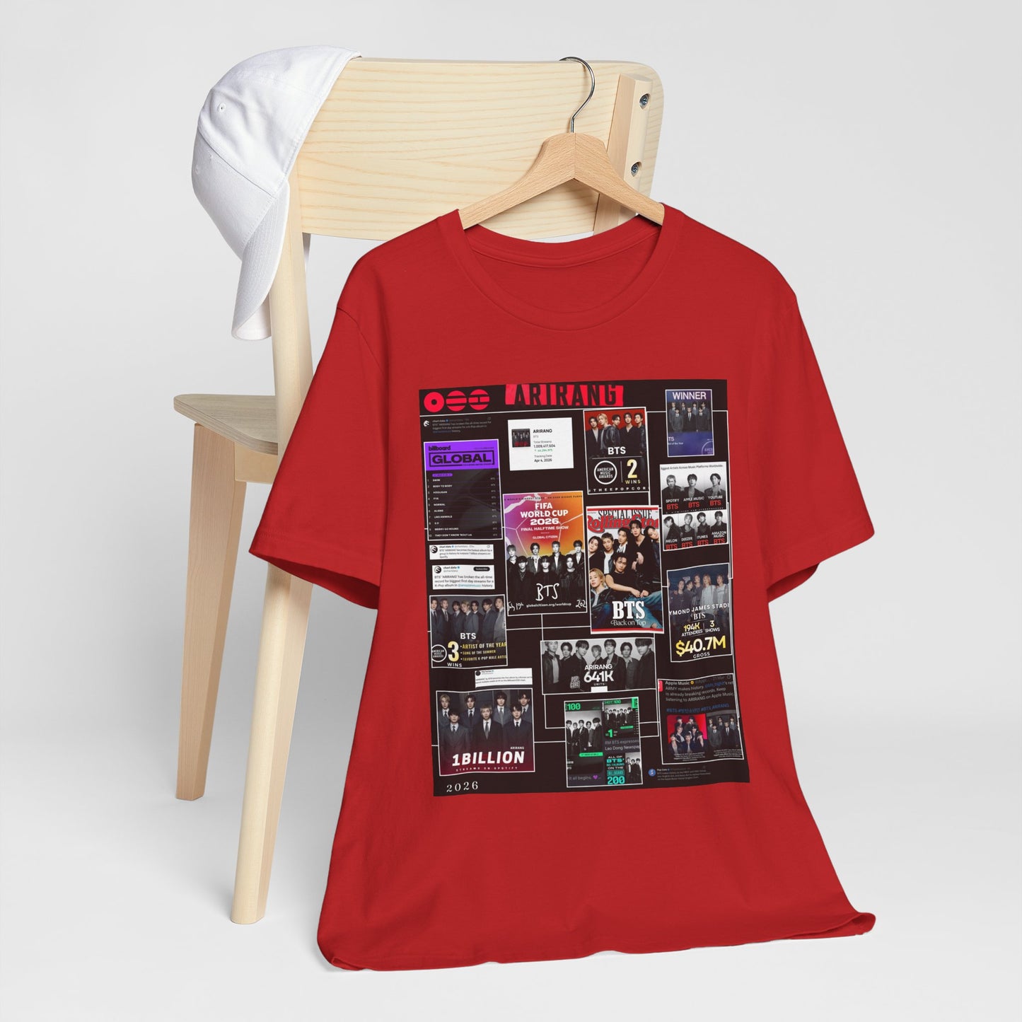BTS  ARIRANG Collage Graphic Tee — K‑Pop Fan Tribute Shirt