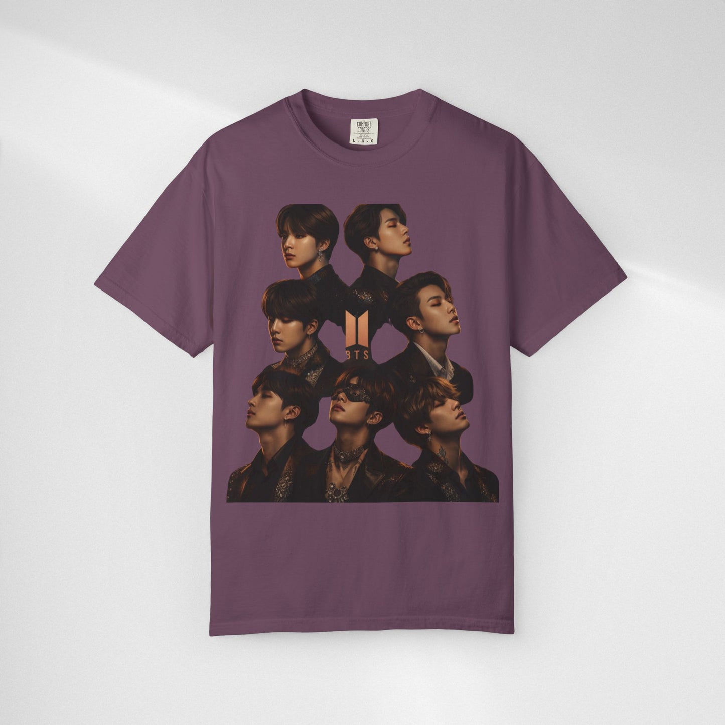 BTS Portrait Collage T-Shirt — Dark Mood Graphic Tee