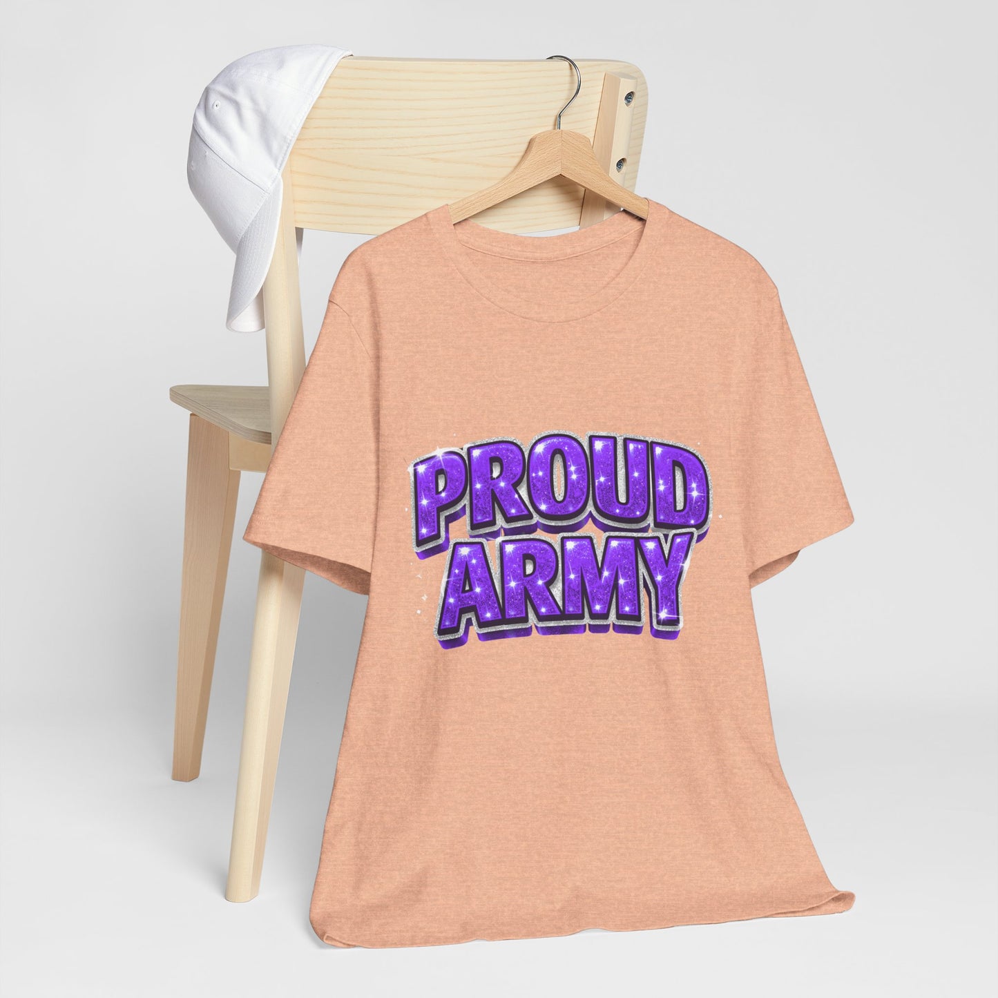 Proud Army T-Shirt — Bold Purple BTS Support Tee