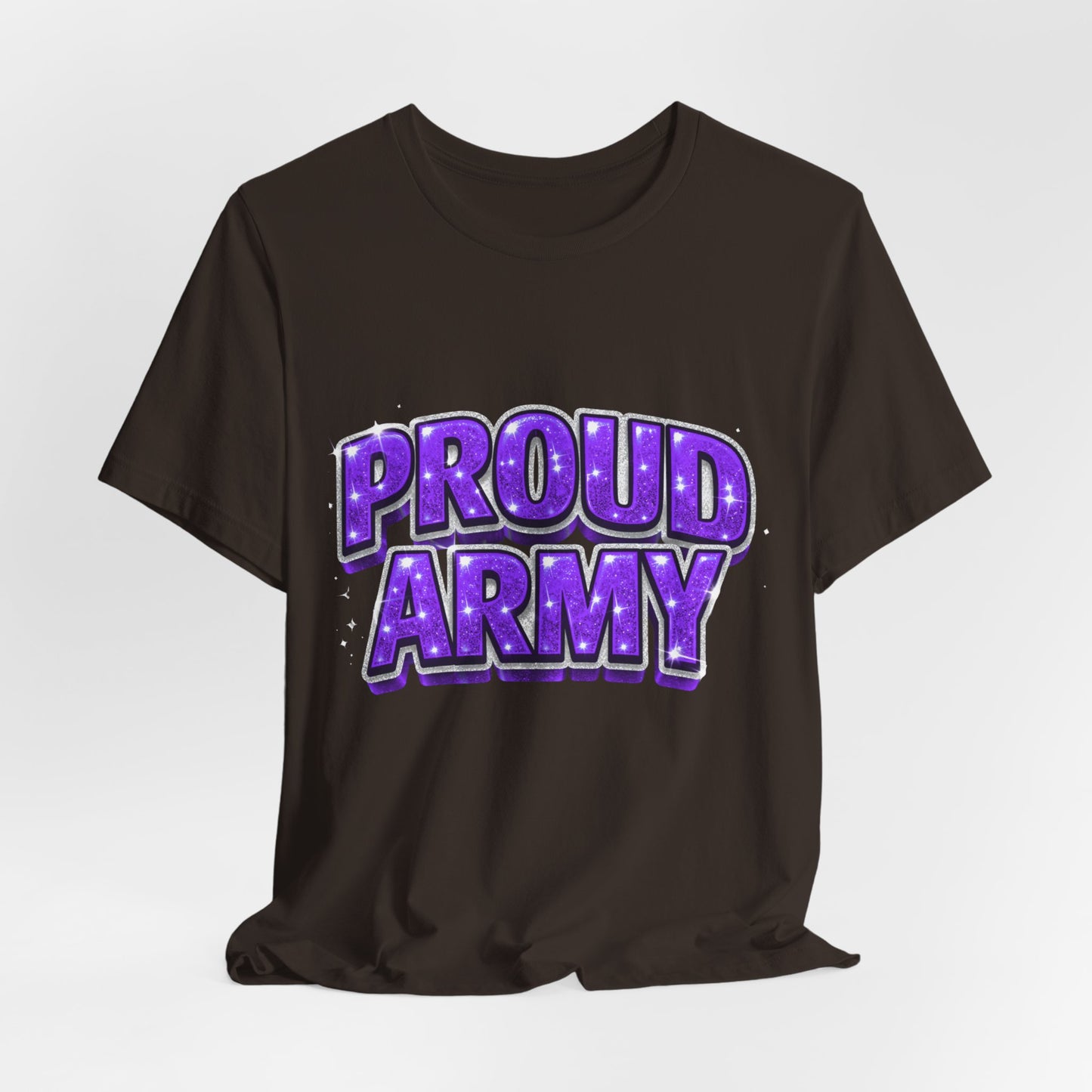 Proud Army T-Shirt — Bold Purple BTS Support Tee