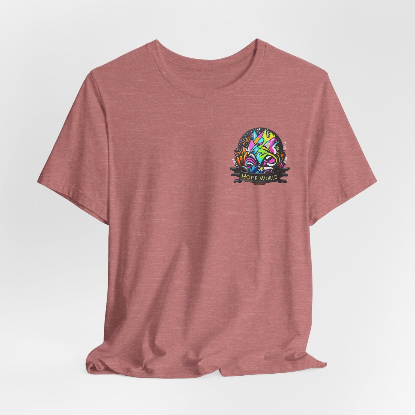 Hope World Graphic Tee — Colorful Graffiti BTS-Inspired Shirt