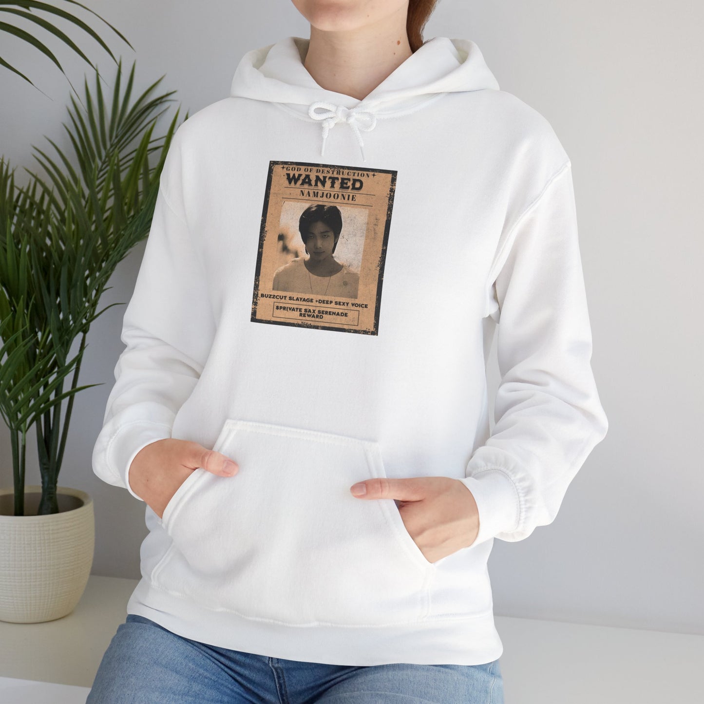 Hoodie - Vintage Namjoon 'WANTED' Poster Graphic Pullover