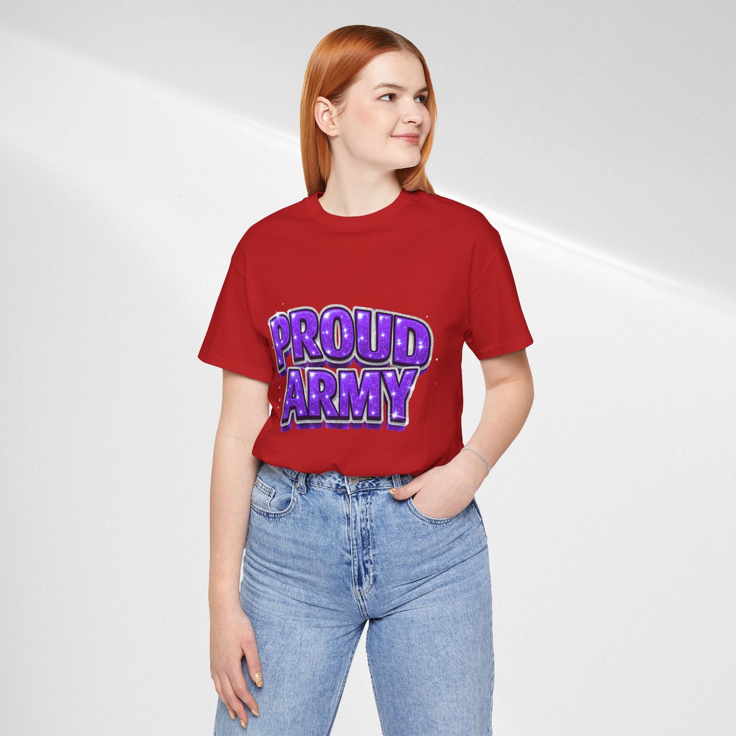 Proud Army T-Shirt — Bold Purple BTS Support Tee