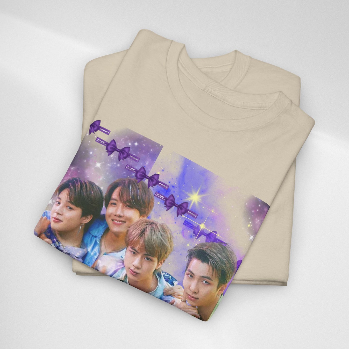 BTS Collage Tee — Purple Dream Photo Graphic T-Shirt