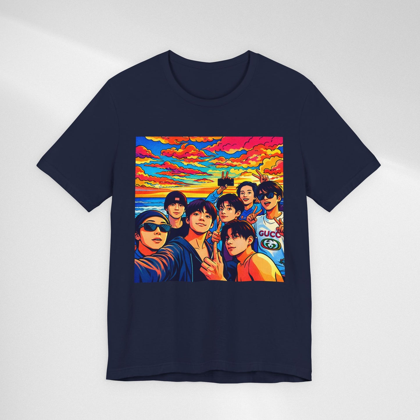 BTS Vibrant Sunset Group Portrait Tee