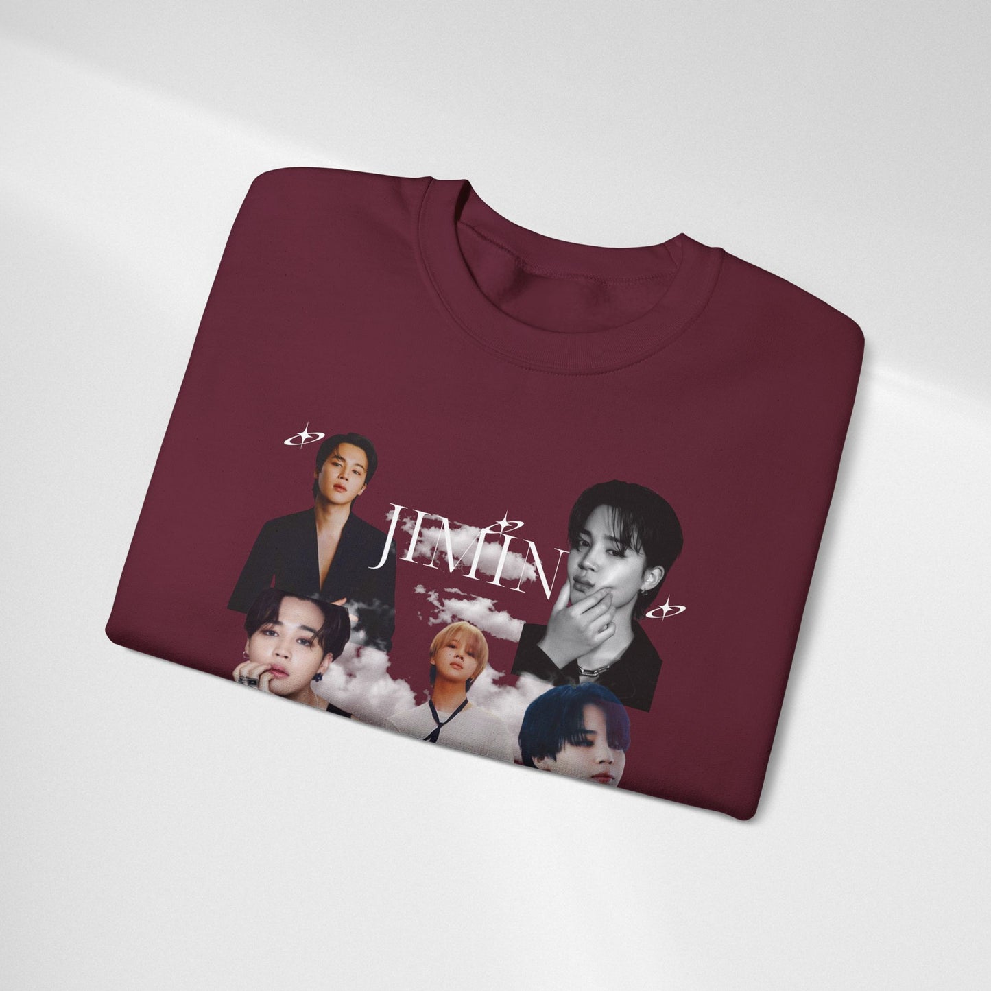 Crewneck Sweatshirt — K-pop JIMIN Collage Pullover (Band Member Design)